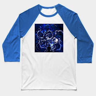 The Blue & Black Meditator -  Abstract Design 2 Baseball T-Shirt